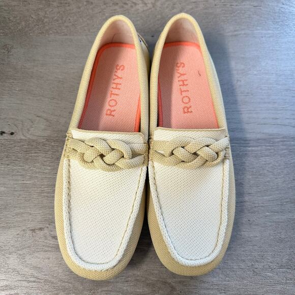 Rothy's The Braid Driver Cappuccino Size 10.5 Cream - Picture 4 of 7